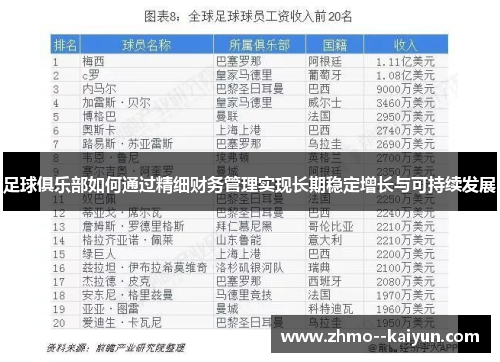 足球俱乐部如何通过精细财务管理实现长期稳定增长与可持续发展 足球俱乐部如何通过精细财务管理实现长期稳定增长与可持续发展